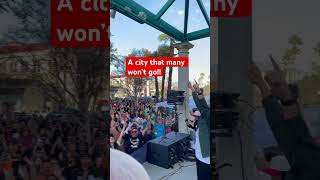 Thousands in downtown San Bernardino for Jesus 🚨🤯 revival jesus worship [upl. by Ardnaet]