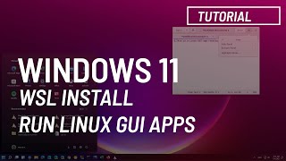 Windows 11 Install WSL and run Linux GUI apps [upl. by Kirrad]