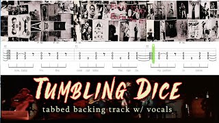 Tumbling Dice  Rolling Stones Tabbed guitar backing track w vocals [upl. by Senecal]