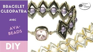 DIY Perles en verre  Bracelet Cleopatra avec Ava beads par Allie Buchman [upl. by Rosenquist549]