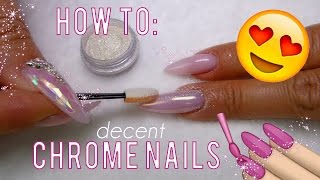 Mirror Powder Dezente Chrome Nägel mit Design  Trendnails [upl. by Pomfret]