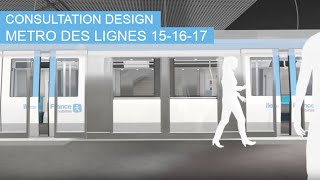 Choisissez le visage du métro des lignes 15 16 et 17 [upl. by Thorin]