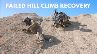 Failed Hill Climb Recovery Lesson Skill amp Strategy for Adventure Motorcycles OffRoad [upl. by Adnorahs]