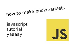 Javascript Tutorial  Bookmarklets [upl. by Yreffeg]