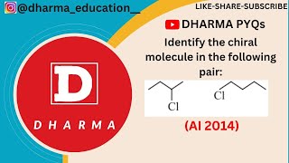 Identify the chiral molecule in the following pair 2chlorobutane amp1chlorobutane ΑΙ 2014 [upl. by Cruickshank545]