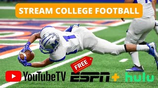 How to Watch College Football Online For Free Without Cable Subscription  Streaming Guide 2022 [upl. by Sup]