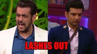 Bigg Boss 15  Salman Khan lashes out at Karan Kundrra for getting physical with Pratik Sehajpal [upl. by Tezil]