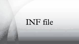 INF file [upl. by Nilo]