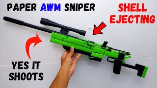 Paper AWM Sniper Gun  Pubg Gun  How to make a Paper AWM Sniper Gun From paper  Easy Paper Gun [upl. by Einot]