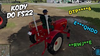 KODY do FS22  darmowe maszyny PORADNIK [upl. by Erie404]