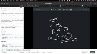 LC 1608 Special Array With X Elements Greater Than or Equal X [upl. by Peer764]