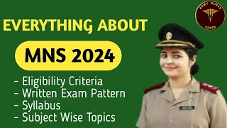 MNS BSC NURSING 2024  SYLLABUS  PAPER PATTERN   MEDICAL  INTERVIEW  Eligibility [upl. by Reinke]