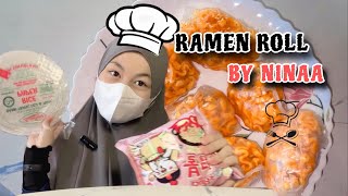 NINA BUAT RAMEN ROLL  🌯 ADIK NINA KEPEDASAN [upl. by Akir]