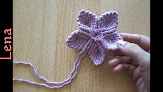 𝗠𝗮𝗰𝗿𝗮𝗺𝗲 with 𝗟𝗲𝗻𝗮 🌸 Makramee Blume selber machen 🌸 Macrame Flower DIY [upl. by Snevets813]