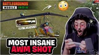 MOST INSANE FLYING AWM SHOT  BGMI IS BACK [upl. by Ainehta]