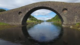 Clachan Bridge  Scotland  4K  Phantom 4 [upl. by Ahsiekat]