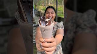 Choco cake shake 🍰 food couple trendingshorts [upl. by Elokkin]