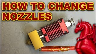 Changing Nozzles amp Bowden Tubes [upl. by Nodlew]