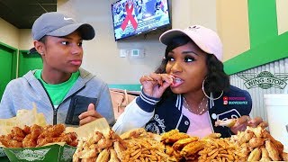 Wingstop mukbang [upl. by Senoj370]