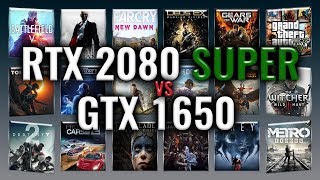 RTX 2080 SUPER vs GTX 1650 Benchmarks  Gaming Tests Review amp Comparison  59 tests [upl. by Benito]