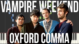 Vampire Weekend  Oxford Comma Synthesia Piano Tutorial  FREE Sheets [upl. by Aninahs11]