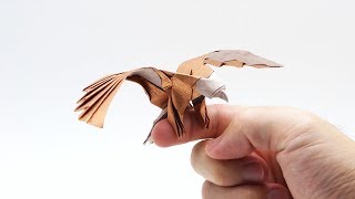 ORIGAMI EAGLE  Simplified version Jo Nakashima [upl. by Piers]