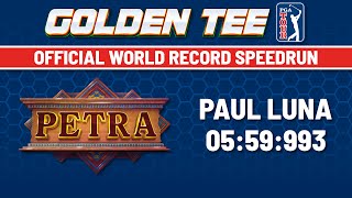 GoldenTee PGA TOUR  World Record Speedrun  Paul Luna  Petra [upl. by Yelyk]