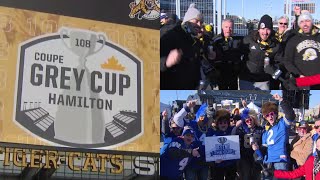 Fans in Hamilton gather for 108th Grey Cup [upl. by Josephson]