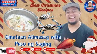 GINATAAN ALIMASAG WITH PUSO NG SAGINGBOSZNOY RECIPE bosznoy cookingvlog easycooking [upl. by Noicpesnoc307]