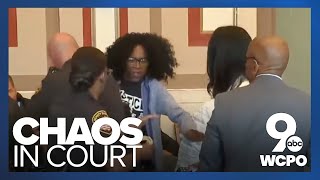 Chaos erupts as judge executes 6month sentence for former judge Tracie Hunter [upl. by Karlyn]