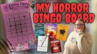 Horror Bingo TBR  year long horror reading challenge [upl. by Siramad]