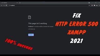 how to fix quotHTTP ERROR 500quot error on Xampp [upl. by Thekla]