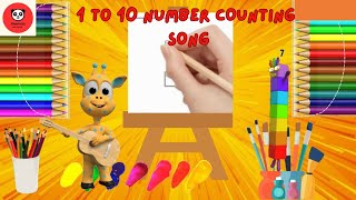 123456 Counting Number Song 1 to 10 Number Counting kids  Meemaa kids [upl. by Inaej630]