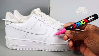 How To CUSTOMIZE SHOES With POSCA PENS EASY [upl. by Neveda208]