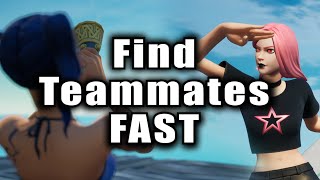 How to Find Fortnite Teammates FAST 2 Minute Guide [upl. by Rhea]