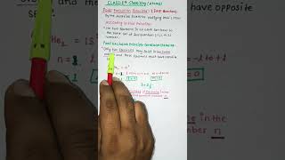 Pauli Exclusion PrincipleStructure of AtomsClass 11 chemistryneet cbse short [upl. by Arin]