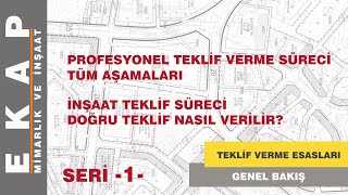 Profesyonel İnşaat Teklifi Nasıl hazırlanır Teklif Hazırlama Esasları 1 Bölüm [upl. by Earahs]