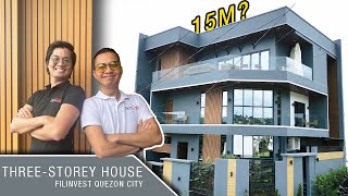 House Tour 11 3 Storey House Filinvest Quezon City [upl. by Richman604]