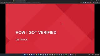 HOW I GOT VERIFIED ON TIKTOK [upl. by Shirline518]