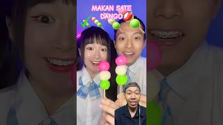 SERUNYA MAKAN SATE DANGO PEDASmukbang challenge funny dango asmr reaction [upl. by Ettenwad]