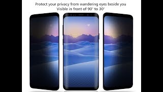 Privacy Tempered Glass Screen protector Samsung Galaxy S8 PLUS [upl. by Yasnyl]