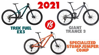 Trek Fuel EX 5 vs Giant Trance 3 vs Specialized Stumpjumper Comp Which One Should You Buy [upl. by Wedurn]