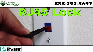 How to lock your RJ45 Ethernet workstation information outlet [upl. by Judson]