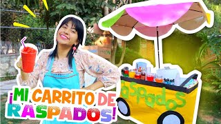 🍧 MI CARRITO DE RASPADOS en mi JARDÍN 🍍🍑 🍓 Durazno Piña Diablitos y MÁS CONNY CHANGARROS [upl. by Calley]