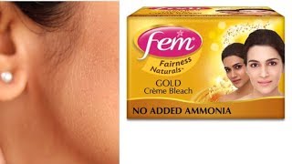 How to BLEACH Face at home with FEM GOLD bleach Total Guide  Face Bleach At Home [upl. by Romeo495]