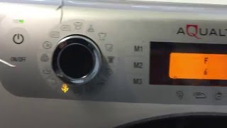 AQUALTIS Hotpoint F 6 error flashing lights [upl. by Lj]