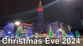 Experience DOWNTOWN Cleveland Ohios MAGICAL Christmas Eve [upl. by Weathers874]