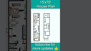 15x70 house plan shorts [upl. by Lilac413]