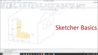 Creo Parametric  Sketch Mode Basics [upl. by Latreshia]