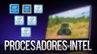 PROCESADORES INTEL en 3 MINUTOS o MENOS  Celeron Pentium Core i3 i5 i7 i9 [upl. by Hakeber]